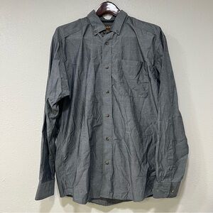 Ariat Gray Paisley Men’s Large Long Sleeve Shirt Cowboy Western Rodeo Button